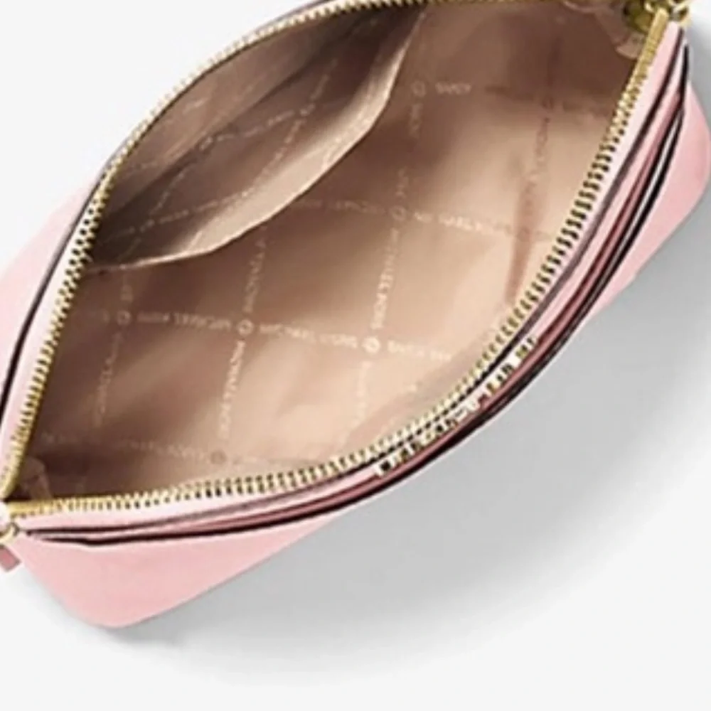 Michael Kors Jet Set Travel Medium Dome Blush Pink Adjustable Crossbody NWT